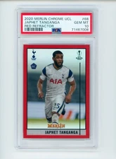 2020-21 Japhet Tanganga Topps Merlin Chrome Red Refractor Rookie 4/10 PSA 10 GEM