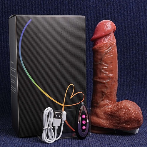 Super Long Skin Thrusting Dildo Vibrator Realistic SexToy For Women Masturbator - Picture 12 of 21