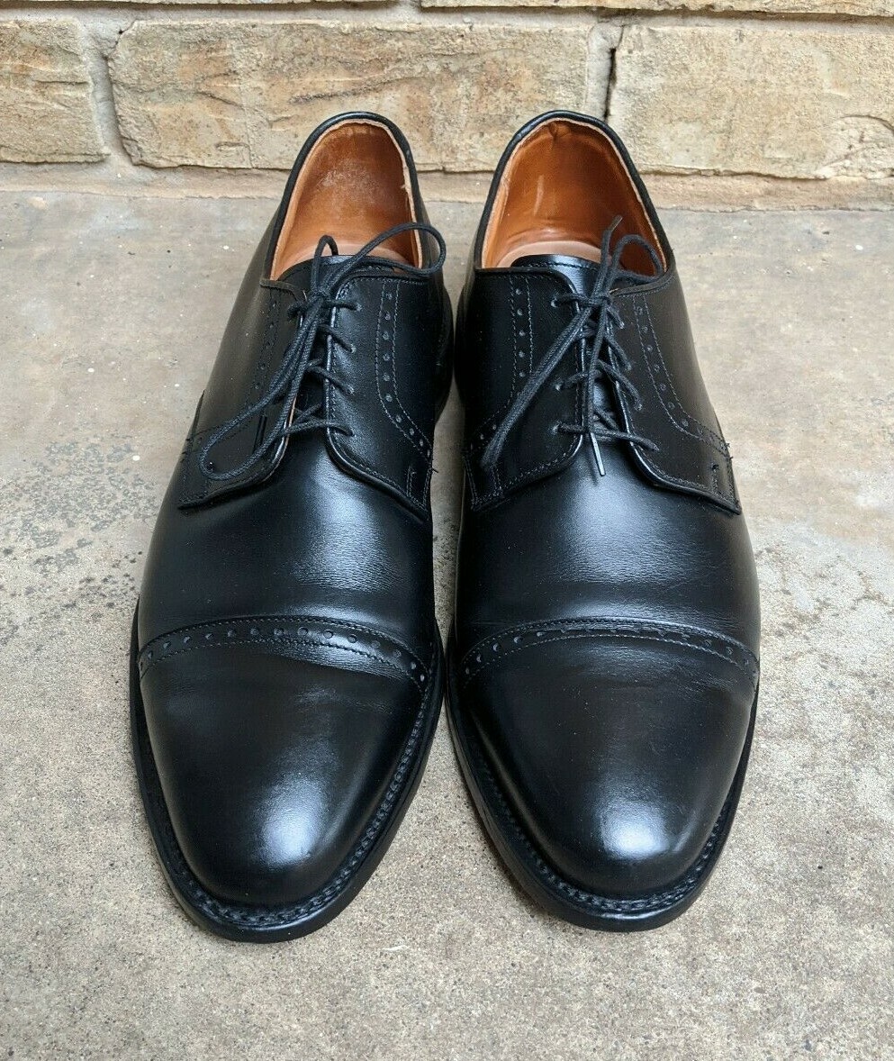 Allen Edmonds Black‎ Leather Cap Toe Brogue Derby Dress Shoes 8.5 EEE Allen Edmonds Park Avenue Leather Cap-toe Derby Dress Shoe  main image 3