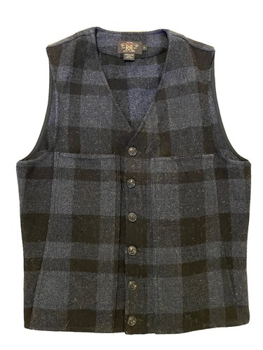 RRL Wool Check Vest, Vintage, Used, Size S | eBay