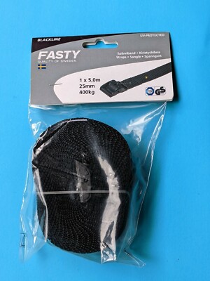 Blackline FASTY RATCHET CAM STRAP 5M X 25MM 1000KG ART 191 Made in Sweden 5.0m