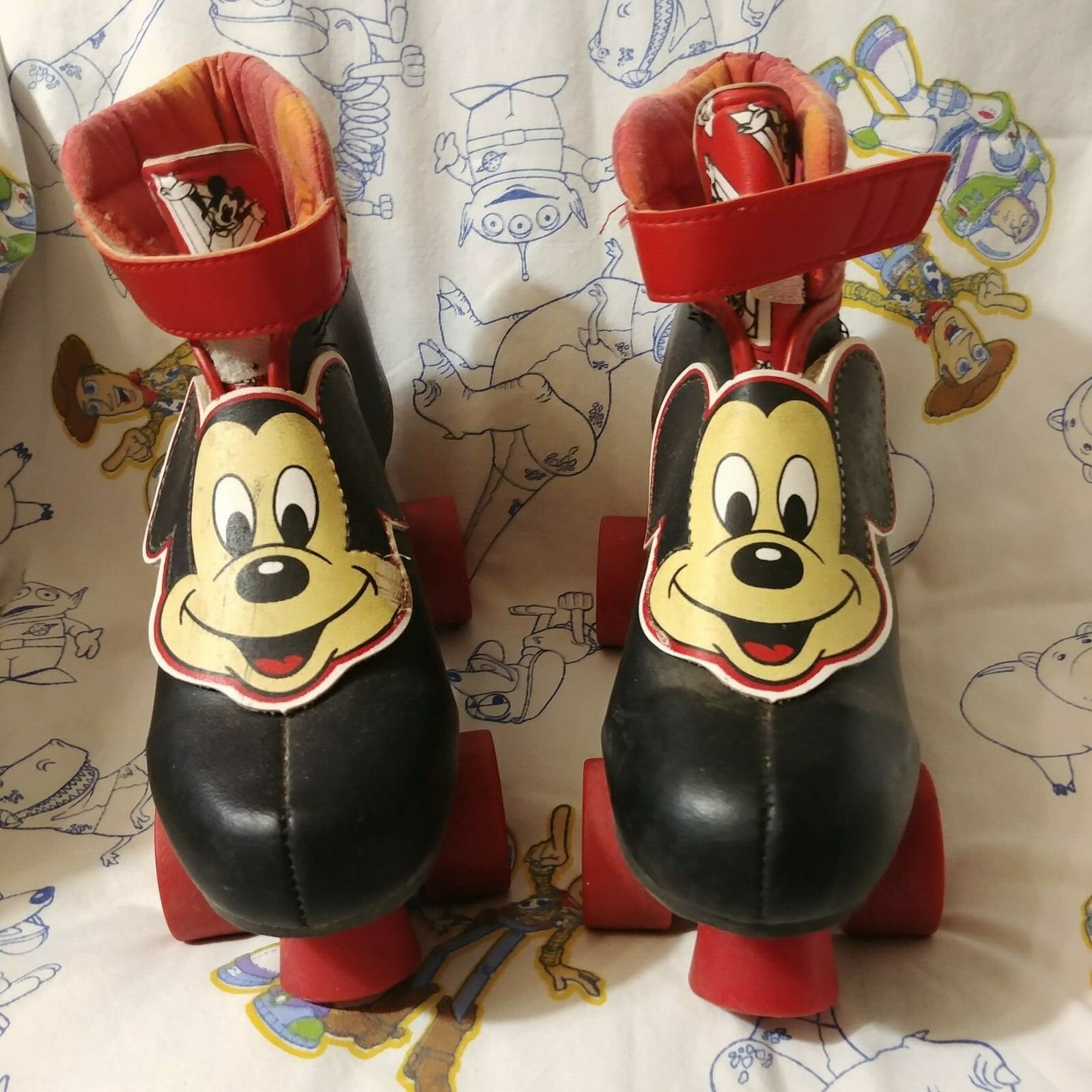 Vintage Mickey Mouse Roller Skates Called Roller Mickey Size? Shoe