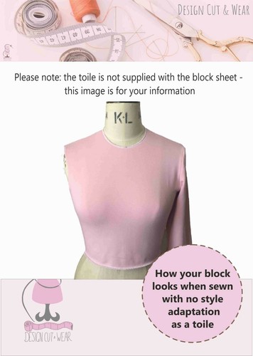 STRETCH BODICE BLOCK SIZES UK 6 - 22 USA 2- 18 EU 34 - 50 -SLOPER BLOCK PATTERN - Picture 3 of 11