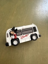 Disney Parks Transport Bus Die Cast Mickey Mouse Goofy 4  WDW Walt Disney World