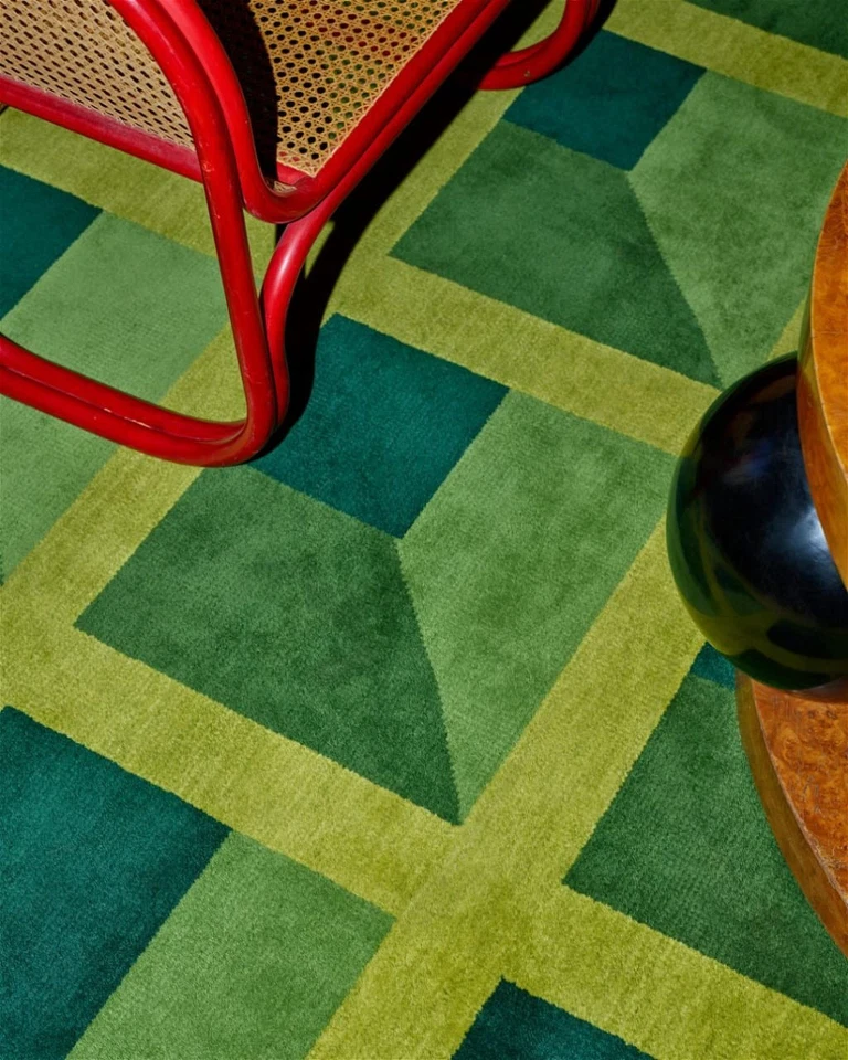 Alfombra moderna personalizada acolchada a mano Garden Maze para sala de estar dormitorio 5x8 8x10 9x12 Foto 3 de 4