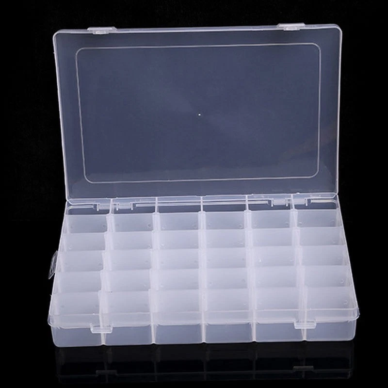 Éventails Transparent Plastique Rangement Caisse Schmuckschachteln Perles - Photo 2/4