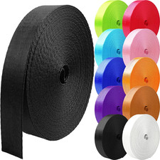 Nylon Webbing 1 Inch 1.5 Inch 2 Inch Webbing Nylon Strap Backpack Straps Belt, 1