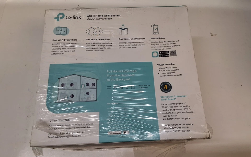 TP-Link Deco W2400 2-Pack AC1200 Dual-Band Whole Home Mesh WiFi System SealedNEW - Image 4 of 4