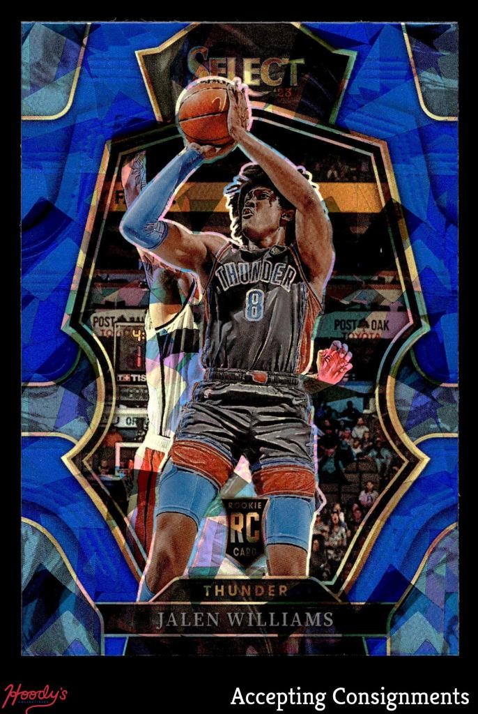 2022-23 Select Premier Level Prizms Blue Cracked Ice Jalen Williams ROOKIE RC