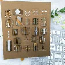 Mini Windows Door Metal Cutting Dies Scrapbooking Album Decorative Paper Crafts