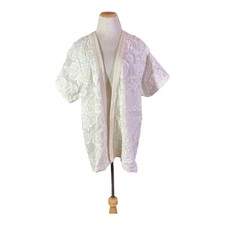 Anthropologie Akemi Kin One Size Ramona Lace Kimono Floral Embellished Flaw