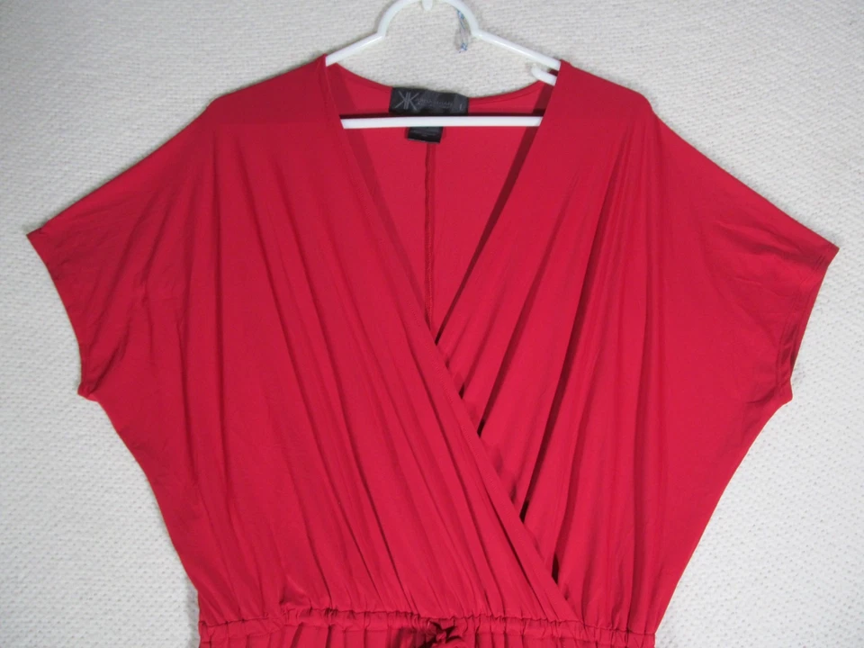 Mono Kardashian Colección Mujer Rojo Envolvente L Cuello en V Retro Y2K Foto 2 de 4