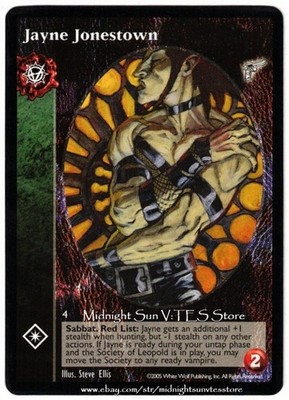 Jayne Jonestown Brujah Antitribu Kindred Most Wanted V:TES VTES Vampire CCG