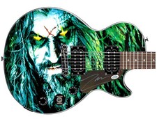 Rob Zombie Hellbilly Deluxe Autographed Gibson Epiphone Les Paul Graphics Guitar