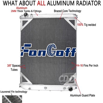 3 Row Aluminum Radiator Fit 2008-2014 12 Volvo Mack Vision Truck VAH VNL VNM VHD