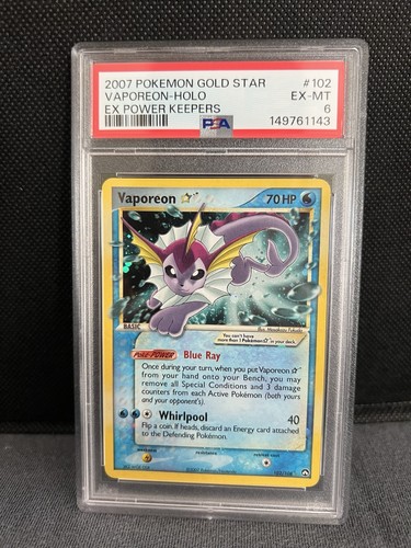 Vaporeon ★ graded PSA 6 for sale on eBay