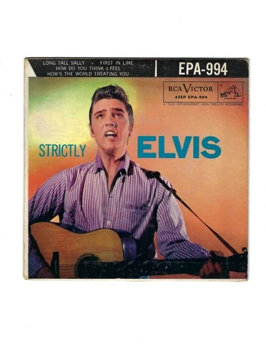 7 INCH EP COVER ONLY- NO RECORD- ELVIS PRESLEY- "STRICTLY ELVIS"- RCA VICTOR 994