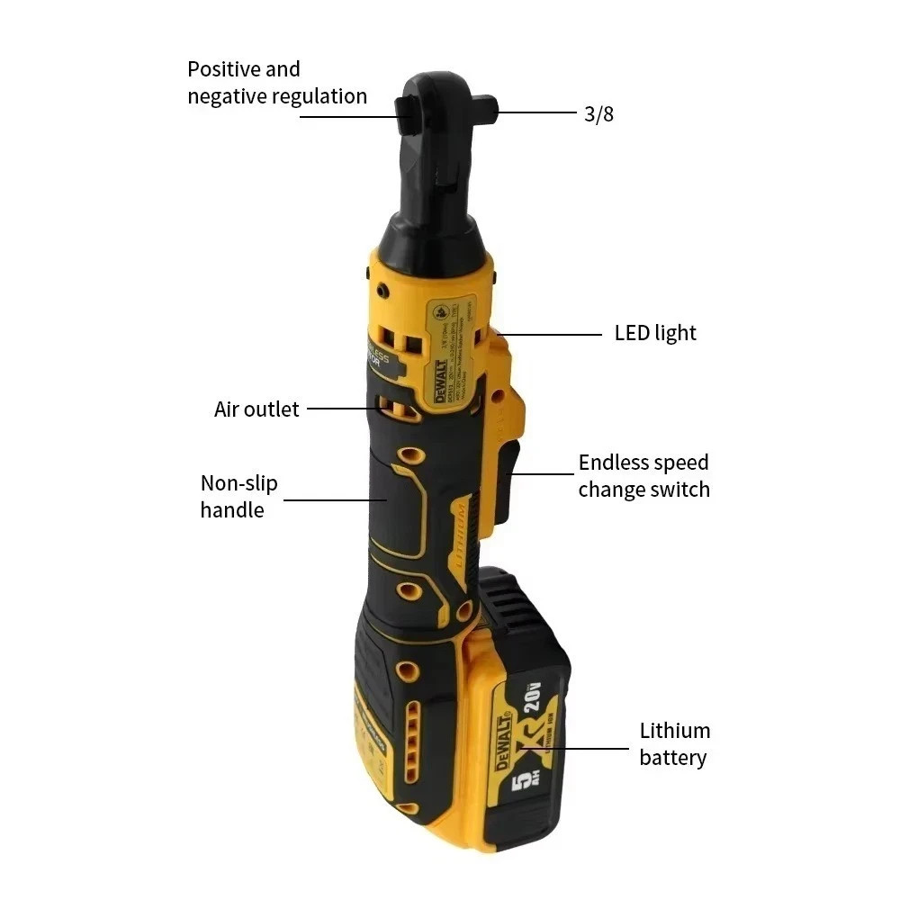 Dewalt DCF512 20V 3/8 Inch Brushless Ratchet Right Angle Wrench TOOL ONLY