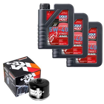 K&N Ölfilter Set LIQUI MOLY 5W-40 Race 3L für BMW F 900 R ABS ESA K83 Bj.2020