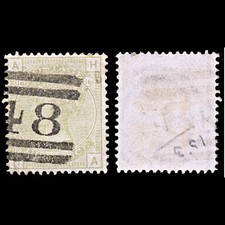 6526 GB SG153PL16 4D Sage Green 1877. Sc#70PL16 Mi48PL16 Used. C£300