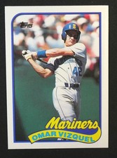 1989 TOPPS TRADED OMAR VIZQUEL ROOKIE RC Baseball Card #122T