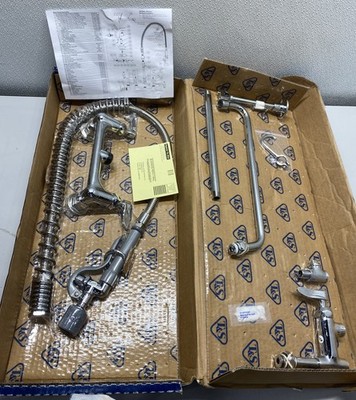 T&S Brass Pre-Rinse Faucet 8'' Wall Mount w/ 14'' Swing Nozzle B-0152-14-CRBCT