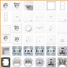 Jung LS990 Alpinweiß Steckdose Schalter Taster Wippe Rahmen UP LS990WW Auswahl 