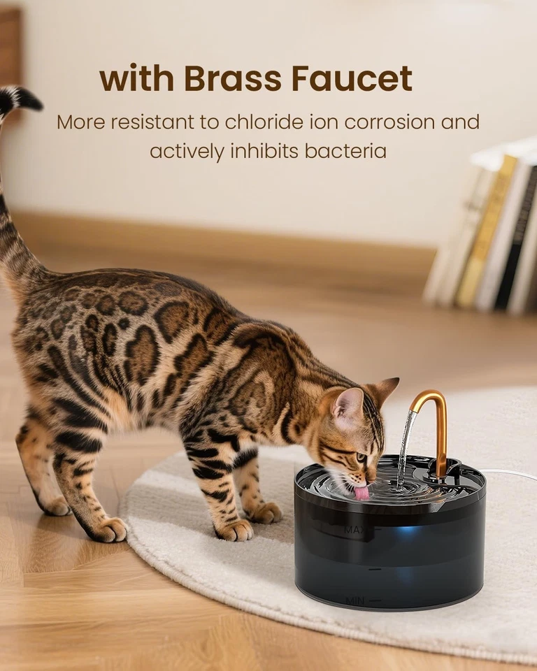 Fuente de agua automática para gatos 71 oz/2,1 L fuente para gatos mascota perro fuente de agua Foto 2 de 4