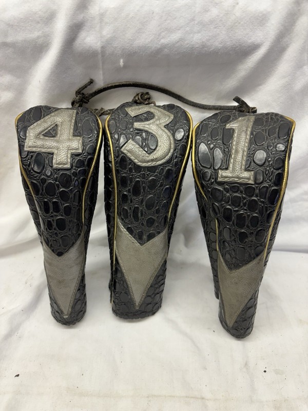 Vintage Set of 3 Westchester Faux Leather Vinyl Golf Club Head Covers