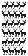 Deer Stickers Sticker Vinyl 1-14 Dc51-070 Black