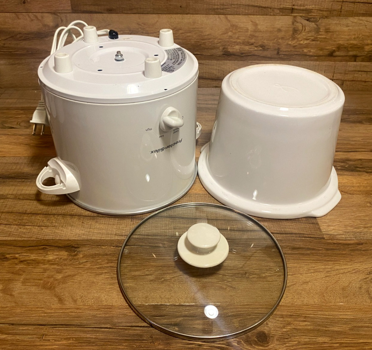 PROCTER SILEX - 4 QT. SLOW COOKER W/ REMOVABLE CROCK POT - GLASS LID #33320