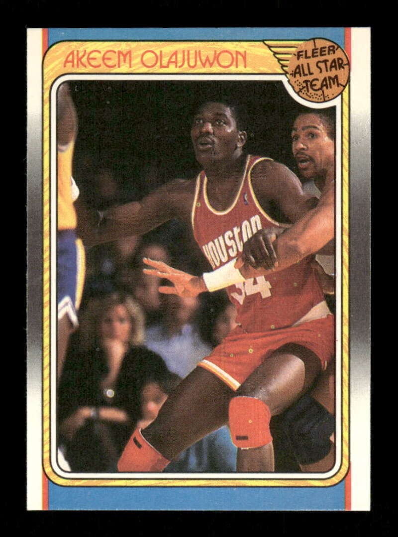 1988-89 Fleer Basketball 126 Akeem Olajuwon All Star BXCP15