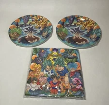 Dragon Ball Z Birthday Party Supplies 20 7” Plates And 20 Napkins