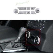 For Benz GLK 2013-2014 2015 Silver Alloy Center Console AC Button Sticker Trim