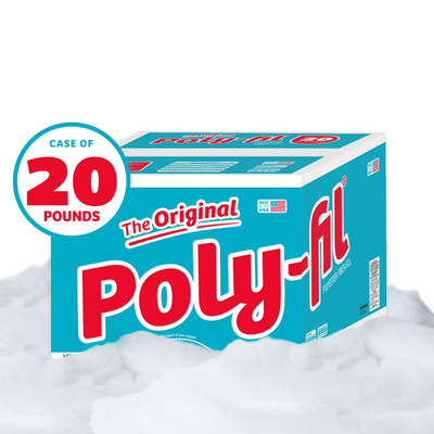 Fairfield Poly-Fil Premium Polyester Fiberfill Stuffing 20 lb Bulk Box For Craft