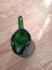 Emerald Green Glass Cruet Or Decanter Made In Slovakia 10  1/4 Tall — photo 4