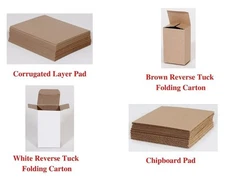 Chipboard Pad  MANY Sizes Available Shipping/Moving Boxes Multi Pack