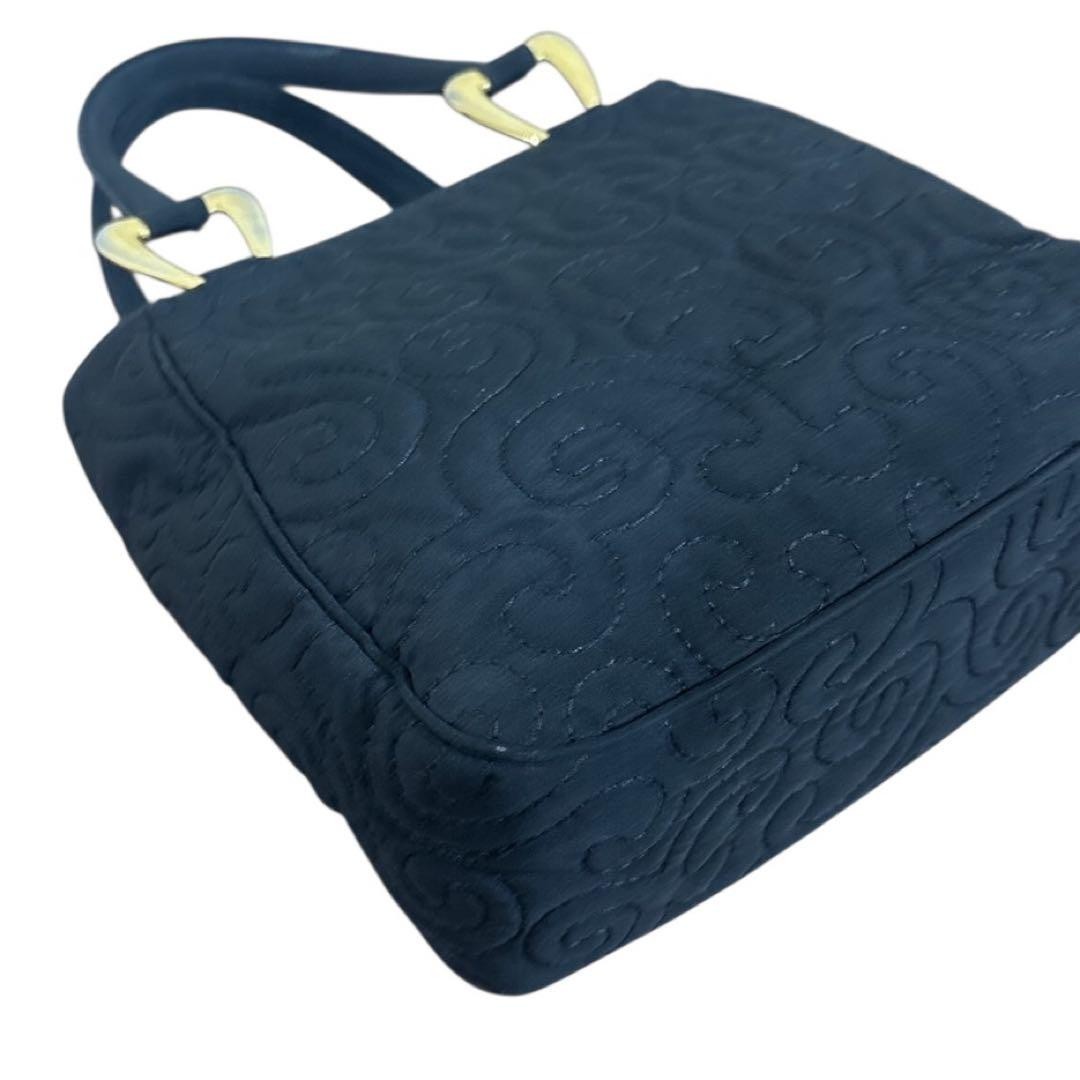 Borsa donna Yves Saint Laurent YSL tote bag borsetta arabesca tela pelle nera