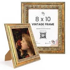 97 Decor 8x10 Vintage Picture Frame - 8x10 Picture Frame Gold Vintage, 8x10in...