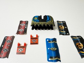 LEGO NINJA Horse Barding Banners Emperor's Stronghold 3053 Knight Flags VINTAGE