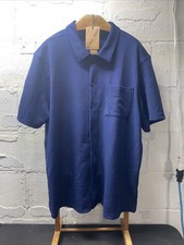 PJ Paul Jones Blue Knit Polo Shirt Men s size Large Preppy Button Up NWT