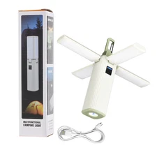 1-2 Pack Camping Lights LED Flashlight Rechargeable Camping Lantern Hanging Lamp