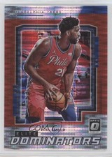 2021 Panini Donruss Optic Elite Dominators Red Pulsar Prizm Joel Embiid #4 0pm