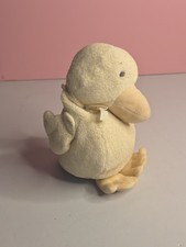 Carters Just One Year Yellow Duck Plush 8" Jingle Bell Rattle Stuffed Animal