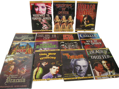 Lot of 15 DVD Treasure Box Collection Scary Movies Werewolf vs Vampire Women Etc