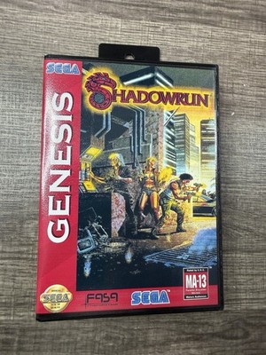 Shadowrun Custom Game Case For Sega Genesis  *NO GAME*