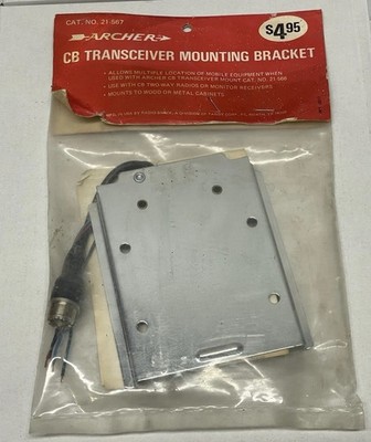 Archer CB Transceiver Mounting Bracket by Radio Shack Cat. # 21-567 Metal 1970s