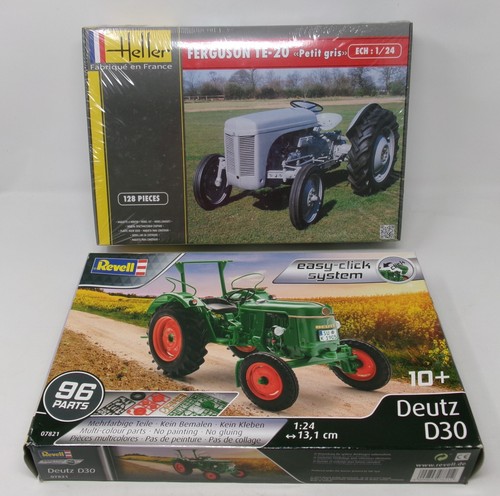 Set 2 Traktor Bausätze Heller 81401 - Ferguson TE-20 (Rarität) & Revell 07821 - Deutz D30