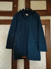 Maine New England Raincoat Coastal Style Teal Blue Size 12