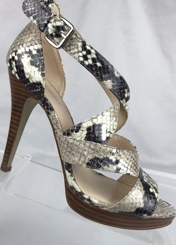 snakeskin pumps nine west